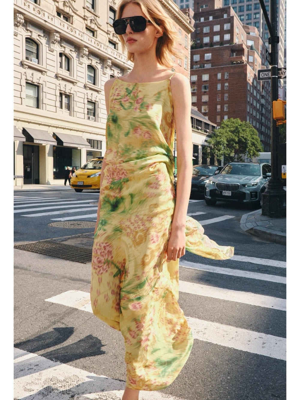 Zara ZW COLLECTION PRINTED BOW DRESS
